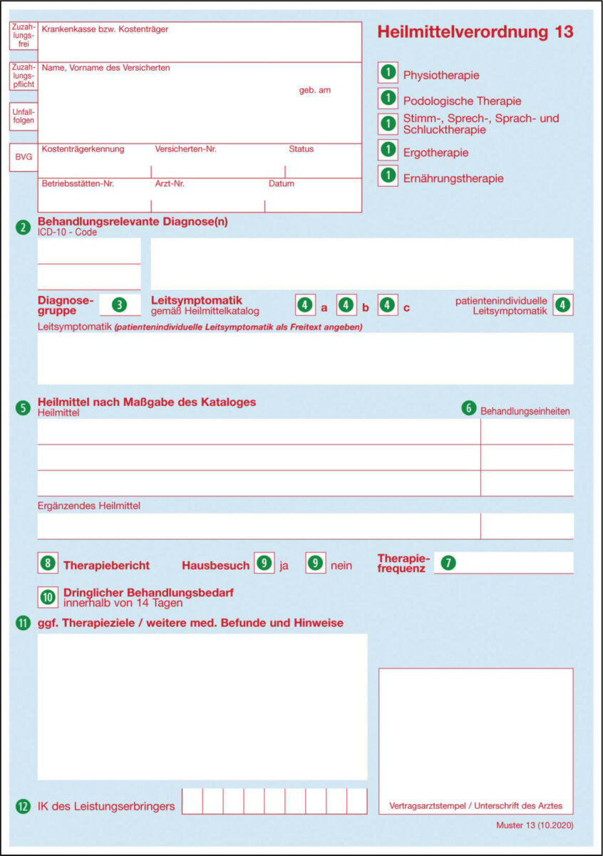 Muster 13 Vordruckerläuterungen